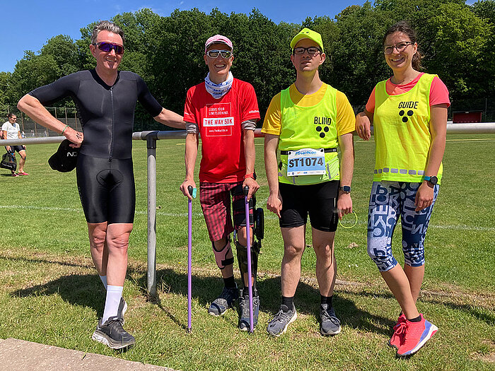 Inklusive Triathlon-Staffel: York Weinem, Tina Deeken, Mirco Seefeldt und Sabrina Bonin